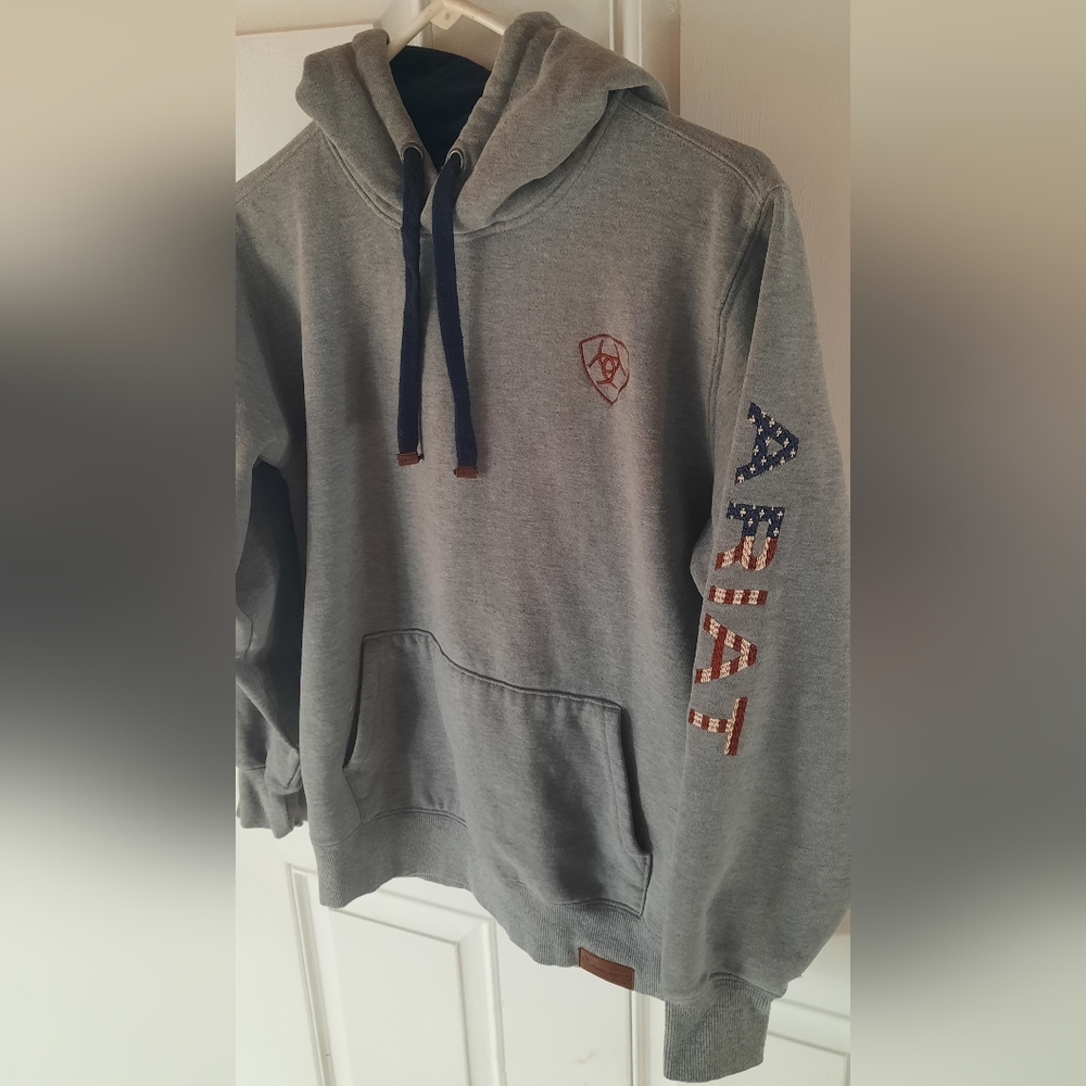 Ariat Chimayo Centinela Collection Hoodie Medium Gray Embroidered